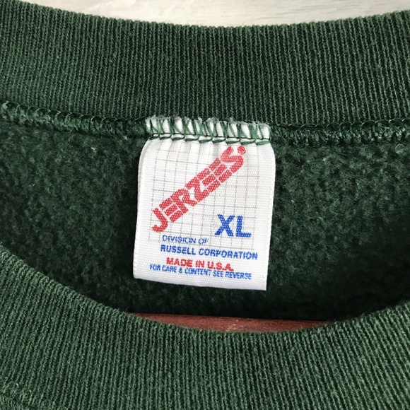 Jerzees Green Embroidered Mistletoe Sweater - Picture 3 of 6